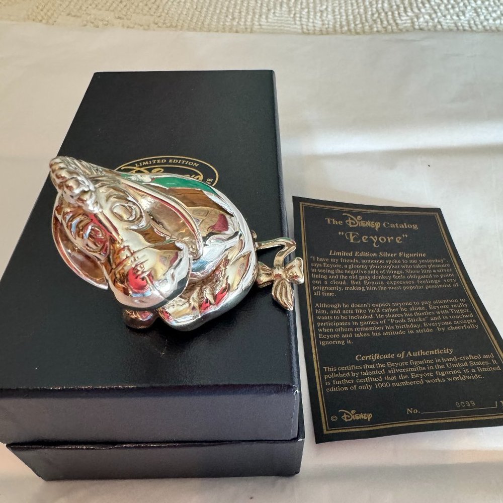 Vintage Disney Limited Edition Sterling Silver Eeyore Figurine 99/1000